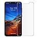 Xiaomi Pocophone F1 Case, Shockproof Brushed Rugged Anti-Drop Carbon Fiber Rubber Soft Silicone Full-Body Protective Cover for Xiaomi Pocophone F1 w/Tempered Glass Screen Protector. (Black)