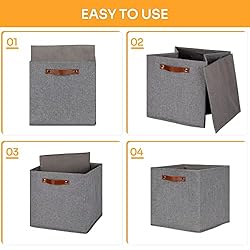 DULLEMELO Fabric Storage Cubes,13 inch Cube Stroage