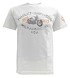 Harley-Davidson Men's Established Classic Motorcycle Chest Pocket T-Shirt, White