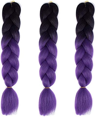Feibin 30 Colors Wig, Extensions, 3-Piece Set, Braiding, Gradient Braids, Hair Accessories, Sharpening, Wig, Hair Bundle, Hair Acsary, Hip Hop, Reggae Dance Hair Arrangement