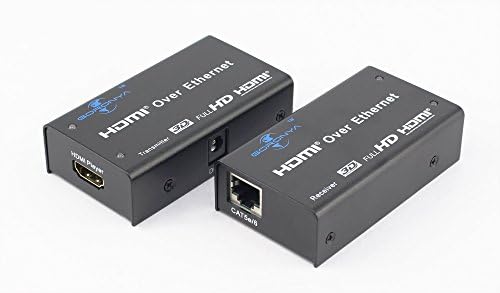 Goronya HDMI Extender Over Single Cat5e / 6 200FT 60M Ethernet Lan Cable with 1080P and 3D Support