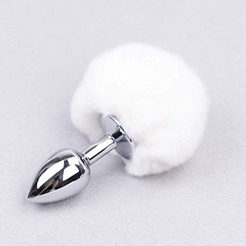 Breast Vibratrs Bunny Tail 7 Color Small Size Stainless Steel Rabbit FunnyKing 2019 Hot Sale Toys Women Adullt Products,White,White,USB Wireless Womens