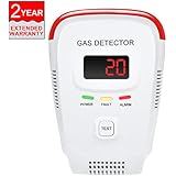 CHUDONG Plug-In Natural Gas Detector Portable Device Able to Detect LPG LNG and Coal Gas Avoid Gas Leak Sensor Detector with Voice Warning and Digital Display
