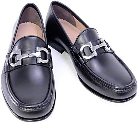 Amazon Salvatore Ferragamo サルヴァトーレ フェラガモ 靴 メンズ ガンチーニ ビジネスシューズ ローファー ブラック Bond Nero 8eeeサイズ ブラック 並行輸入品 Salvatore Ferragamo ビジネスシューズ