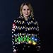 JOYIN Christmas LED Lit-up Light Up knitted Scarf Xmas Holiday Accessories Supplies with 6 Flashing Modes