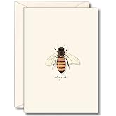 Earth Sky + Water - Honey Bee Notecard Set - 8 Blank Cards with Envelopes