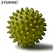 STURME Massage Ball Spiky for Deep Tissue Foot, Back, Plantar Fasciitis & All Over Body Deep Tissue Muscle Therapy - Includes Free Tutorial and Holder Ball Bag (Green)