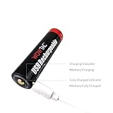 Wowtac Rechargeable 18650 Battery 3400mAh with Built-In Micro USB Port