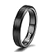 Shuremaster 4mm 6mm 8mm 10mm Tungsten Carbide Wedding Band for Men Women Engraved I Love You Couple Ring Black/Blue Brushed Size 4-15