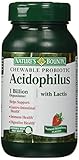 Nature's Bounty Acidophilus with Lactis Chewable Milk Free Wafers, Natural Strawberry Flavor, 100 Count (Pack of 3)