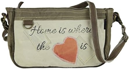 Sunsa Women's Vintage Bag Shopper Shoulder Bag Handbag made of Canvas with Leather 51757