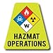 Firefighter Helmet Tetrahedron Fire Helmet Stickers - Haz Mat Operations Tetrahedron
