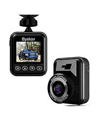 Byakov Cámara de tablero para automóvil Full HD 1920 x 1080p, pantalla LCD de 1.5 pulgadas para automóvil, ángulo de 170 grados, con sensor G, grabación en bucle, WDR, detección de movimiento