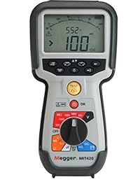 Megger multímetro digital de terreno, de alta resistencia, con almacenamiento de datos y certificado de calibración trazable al NIST, 1