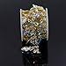 De.De. 1 Yard AB Resin Crystal Applique Rhinestone Bridal Trim Fashion Chain Fringe Embellishment Gold