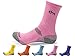 DEARMY Hiking Socks for Women/Men with Cushioned Moisture Wicking Sport Athletic Running Cotton Crew Socks-(5Pairs)(Medium (Shoe Size: 8-10), Orange/Yellow/Purple/Sky Blue/Pink)