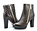 DREAM PAIRS BASEL/FREE Women's Fashion Sexy Fur Interior Chunky High Heel Platform Ankle Booties