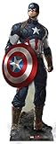 Star Cutouts Official Marvel Avengers Movie Lifesize Cardboard Cut Out of Captain America / Steve Rogers (Chris Evans) 190cm Tall 71cm Wide