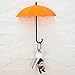 Colorful Umbrella Wall Hooks Key Wall Holder Organizer Decorative Wall Hanging Hooks Key Hangers for Wall Organizer Home Office Supplier Set of 6