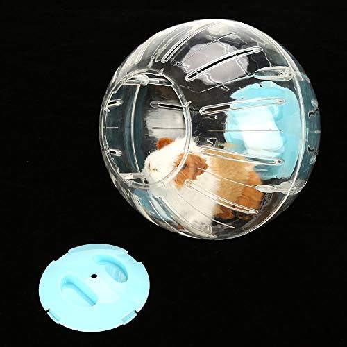Zerodis Mini Transparent Designed Hamster Crystal Running Balls Toy Small Pet Exercise Balls Funny Toys Run-About Hamsters Ball for Cute Pets Rat Mice Gerbil Running Jogging Playing(Blue) - Image 4
