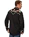 Scully Men's Floral Embroidery Vintage Western Shirt Black Large