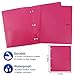 INFUN Heavy Duty Plastic pocket folders with 3 hole, Assorted Colors-12 pack