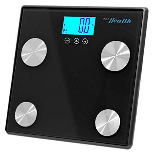 Pyle Health PHLSCBT4BK - Smart Digital Bathroom Scale - Calculates Percent Body Fat and BMI - Syncs Data Wirelessly to iPhone Android App for Weight Tracking - Black