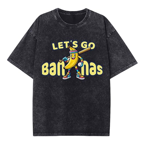 Baseball Fan Shirt for Women Baseball Mom Tee Streetwear Casual Acid Washed Tops Black at Amazon