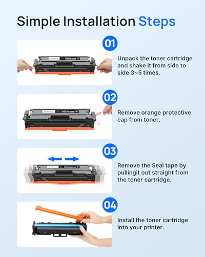 GPC IMAGE 415A Toner with Chip Compatible with HP 415A Multipack Original for HP 415X Color LaserJet Pro MFP M479fdw Toner M479fdn M479fnw M479dw M479 M454dn M454dw W2030A W2030X (Pack of 4)