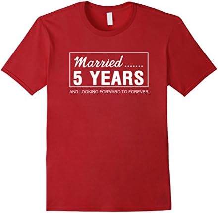 Mens 5th Wedding Anniversary Gifts for Him Her Couples T-Shirt Small Cranberry