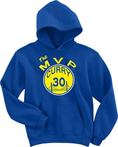 Royal Golden State Curry "The MVP" Hooded Sweatshirt YOUTH SMALL