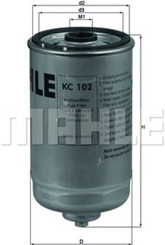 MAHLEKC 102 Fuel filter