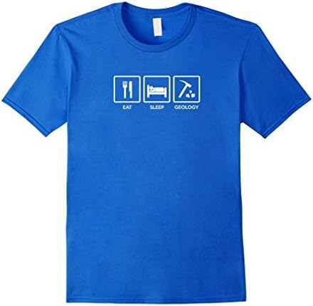 Mens Geology Shirt - Eat Sleep Geology - Geologist Gift XL Royal Blue
