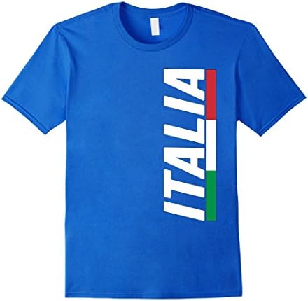 Mens ITALIA T-shirt Italian National Country Flag Italy Souvenir XL Royal Blue