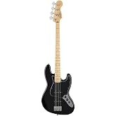 Fender Standard Jazz Bass, Maple Fingerboard, Black Pickguard, Black