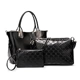 Bagoddess Elegent Three-Piece Leather Inspired Tote Handbags