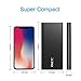 Power Bank 15000mAh, iXCC Portable Charger Ultra High Capacity External Battery Pack with ChargeWise Tech 2.4 Max Maximum Dual Ports Speed Charging for iPhone, iPad, Samsung Galaxy - Black