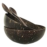 Coconut Bowl with Wooden Spoon - Hand Made