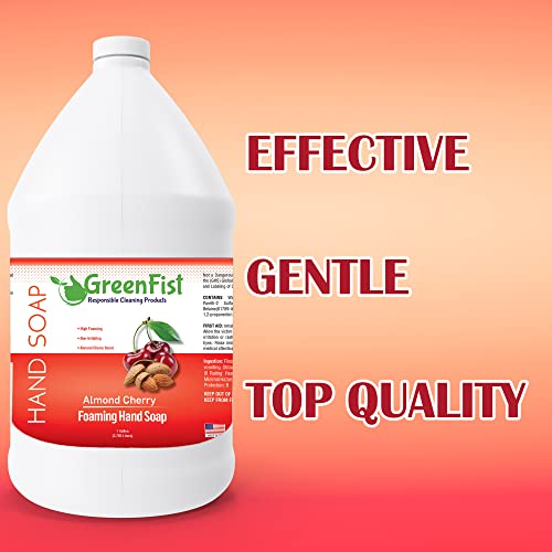 GreenFist Foaming Hand Soap Refills Almond Cherry Scent Jug Foam Refill