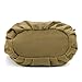 BMC Womens Khaki Gray Textured Canvas Double Top Handle Lightweight Shoulder Tote Travel Shopper Handbag