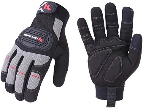 ironland Touch Screen Tactical Gloves, Work Gloves Outdoors Heavy Duty Motorcycle Gloves