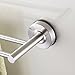 KES Suction Cup Double Towel Bar SUS 304 Stainless Steel No Drill Wall Mount Contemporary Bathroom Accessory Clothes Organizer Shelf Rack Brushed Finish 55 CM or 22-Inch, A6201S55