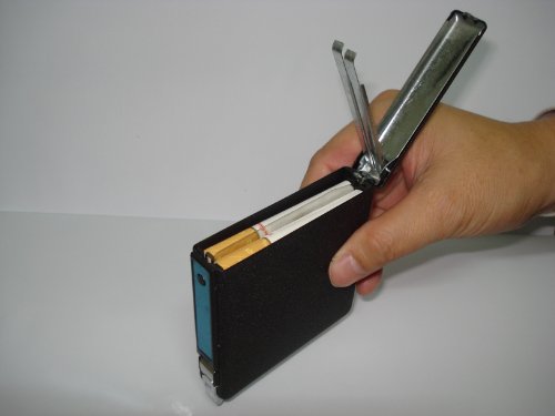 New 20 pack Automatic Loading Cigarette Case Dispenser With Built in Torch Lighter- FOR KING SIZE CIGARETTES (GD-1077 , FREE CAR sticky pad for Phone PDA MP3 MP4)