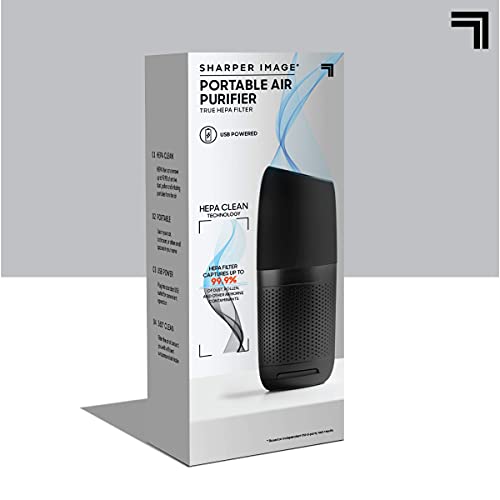 SHARPER IMAGE Portable Air Purifier with True HEPA Air Filter, Quiet