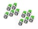 ABN 10x 194 168 2825 T10 5-SMD Green LED Car Lights Bulb