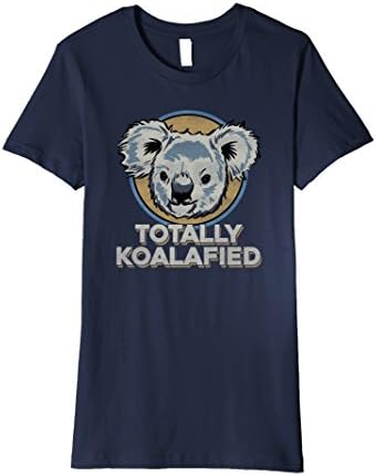 Womens Totally Koalafied Shirt - Koala Bear Gifts - Punny Tshirts Large Navy