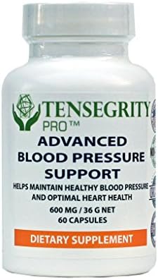 Tensegrity Pro™ Advanced Blood Pressure Support and Stress Relief Natural Supplement 600 MG / 36 G NET 60 Capsules - Fast Acting - With Passion Flower - Certified Organic - Non-GMO