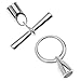 Silver Plated Large Glue-In Toggle Clasp - Fits 6.2mm Cord (2 Sets)