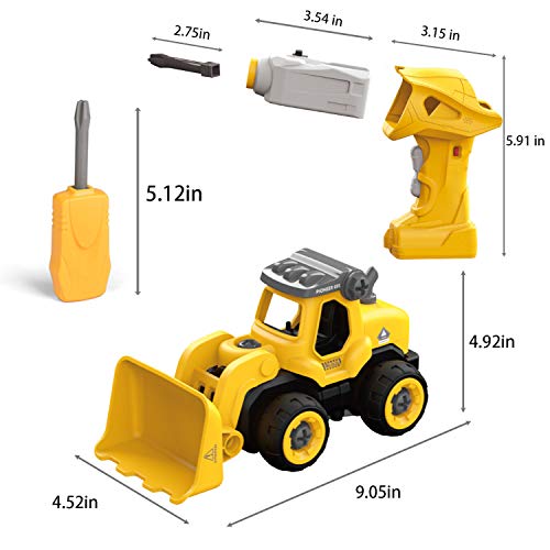 image for FunLittleToy DIY Electric RC Truck Car 3 in 1, Take Apart Construction