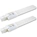 Bonlux 2-Pack 6W GX23 2-Pin LED PL Retrofit Lamp 13W GX23d CFL Replacement 180&deg; Beam Angle Daylight 6000k LED PL Horizontal Recessed Down Light Bulb (Remove/Bypass The Ballast)